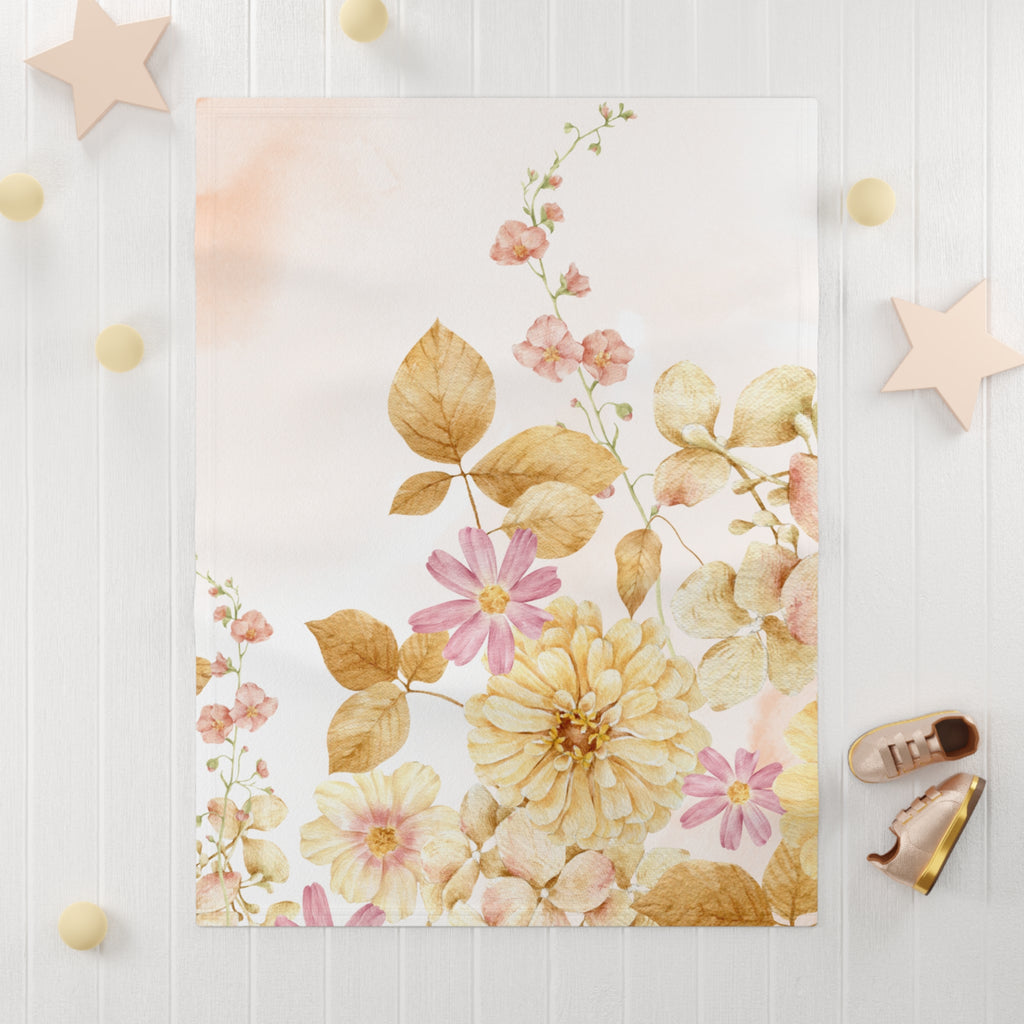 Floral Soft Fleece Baby Blanket - Perfect for Cozy Cuddles