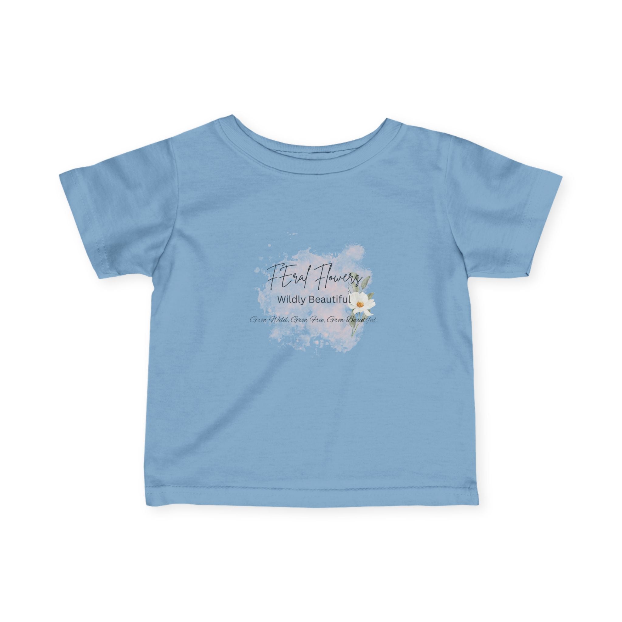 Infant Tee — "Feral Flowers, Wildly Beautiful" Floral Baby Shirt
