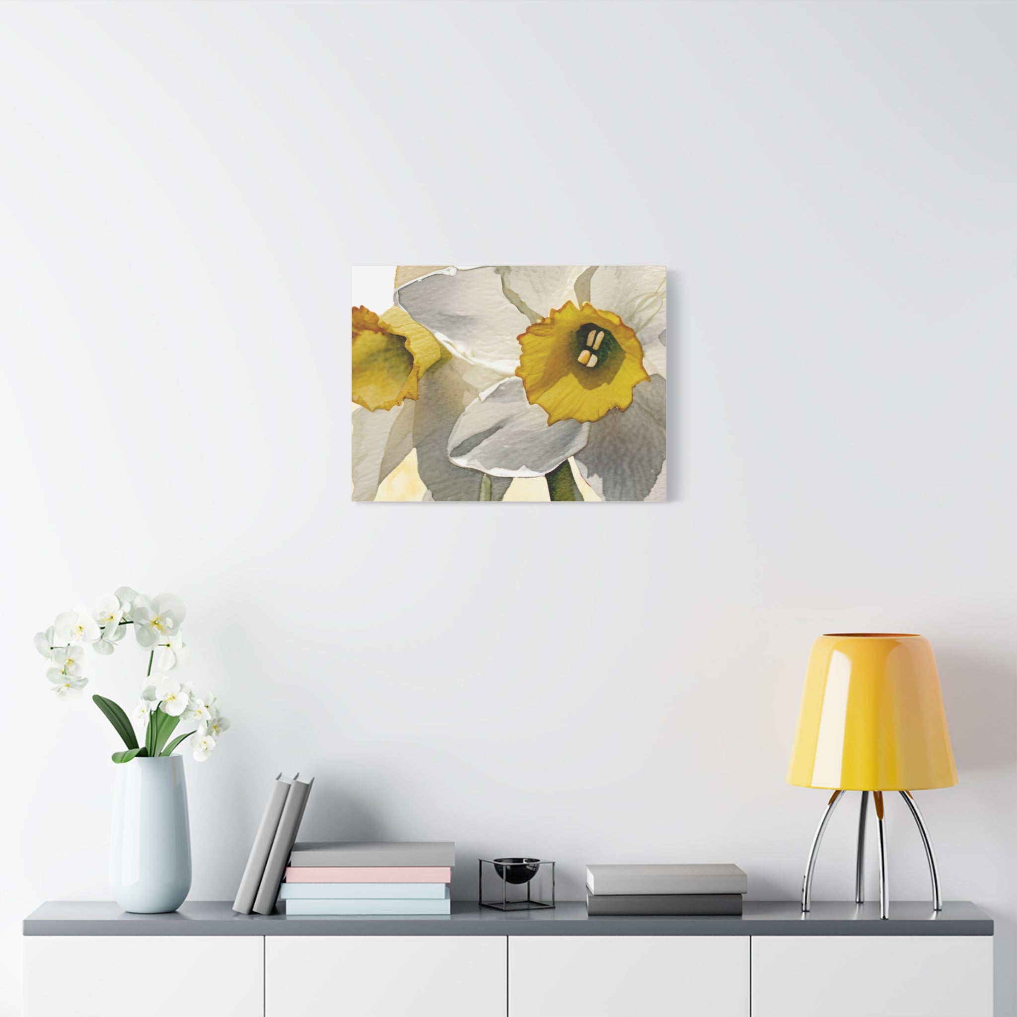 Canvas Print - Watercolor Daffodil 24 x18, 20 x 24, 24 x30
