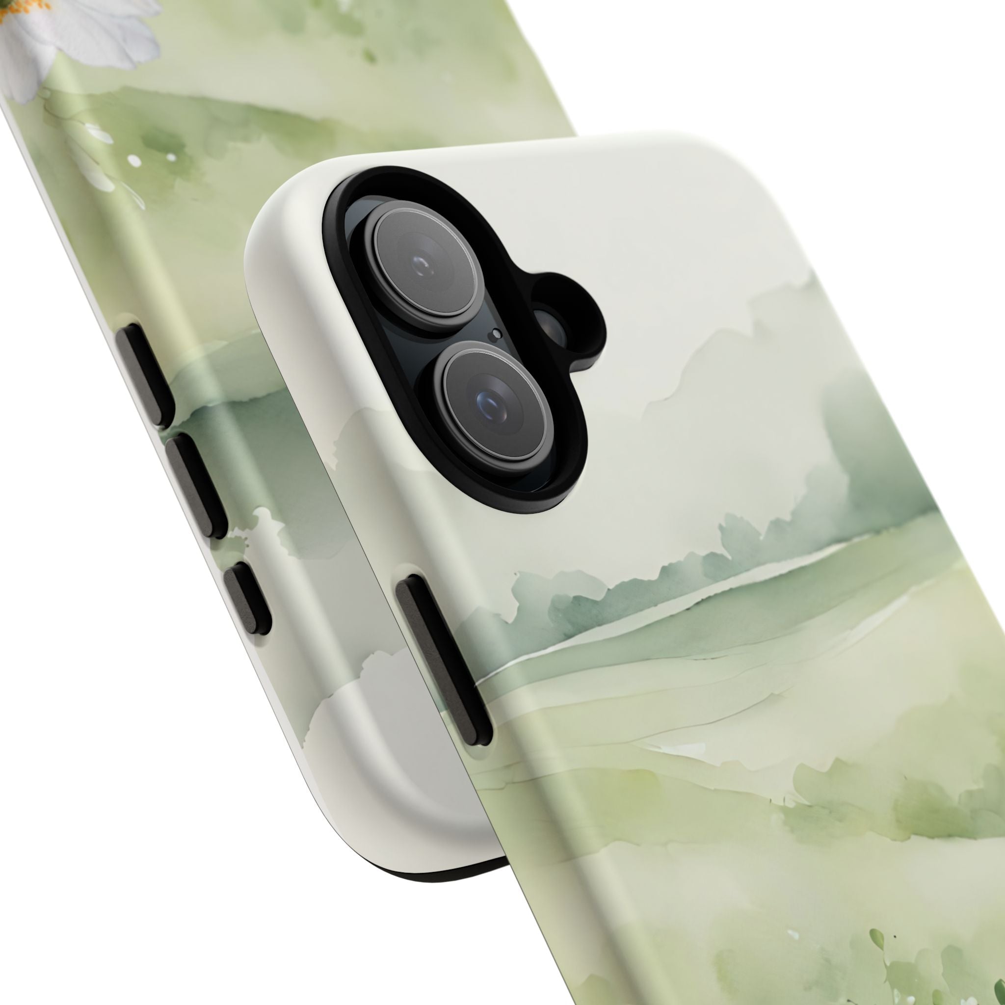 Phone Case - Soft Serene Landscape with White Flowers