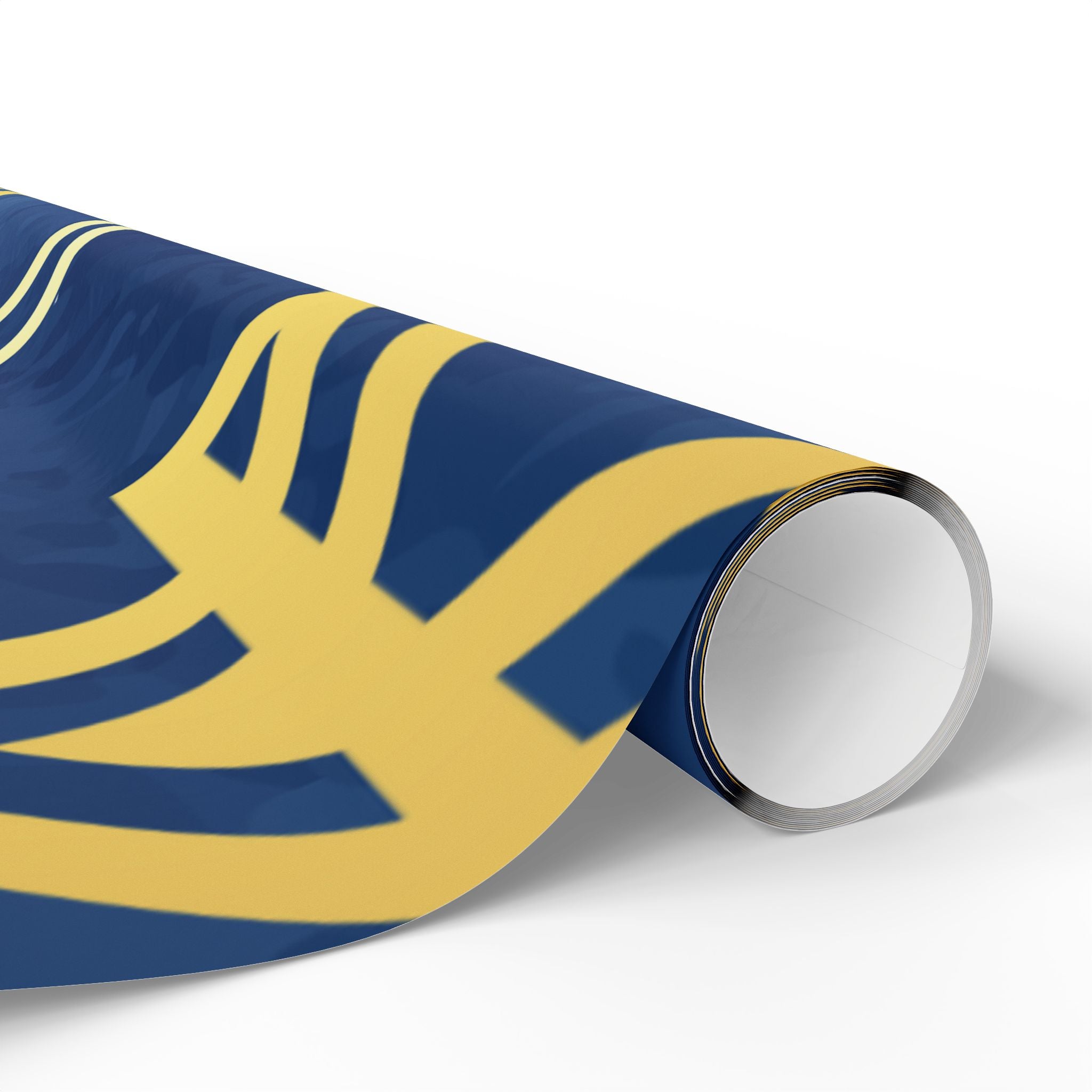 Wrapping Papers - Elegant Navy Blue and Gold Geometric Design