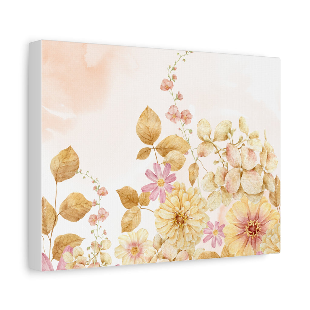 Canvas Print - Vintage Romantic Peach Tones 12 x9, 14 x11, 20 x16, 24 x18