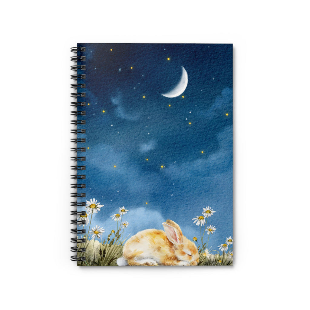 Whimsical Spiral Notebook - Starry Night Bunny, Cute Journal for Kids, Animal Lover's Gift, Nature-Inspired Stationery, Inspirational [...]