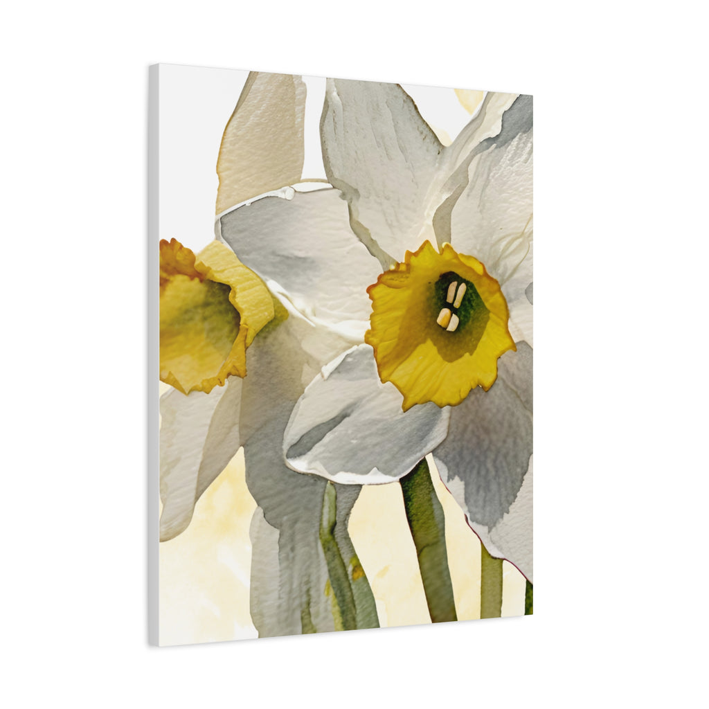 Canvas Print - Watercolor Daffodil 24 x18, 20 x 24, 24 x30