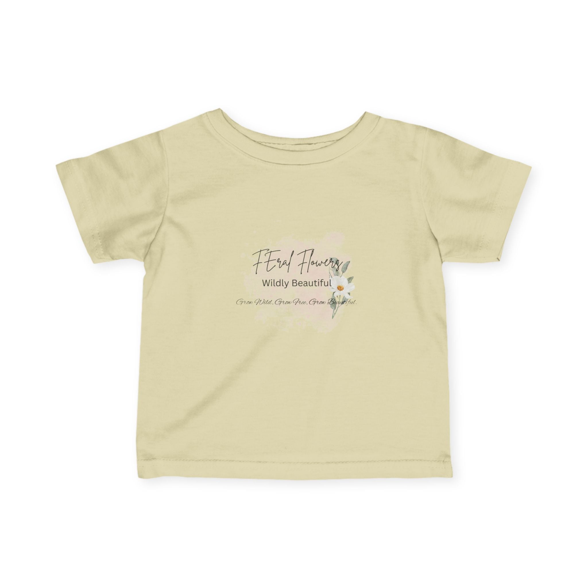 Infant Tee — "Feral Flowers, Wildly Beautiful" Floral Baby Shirt