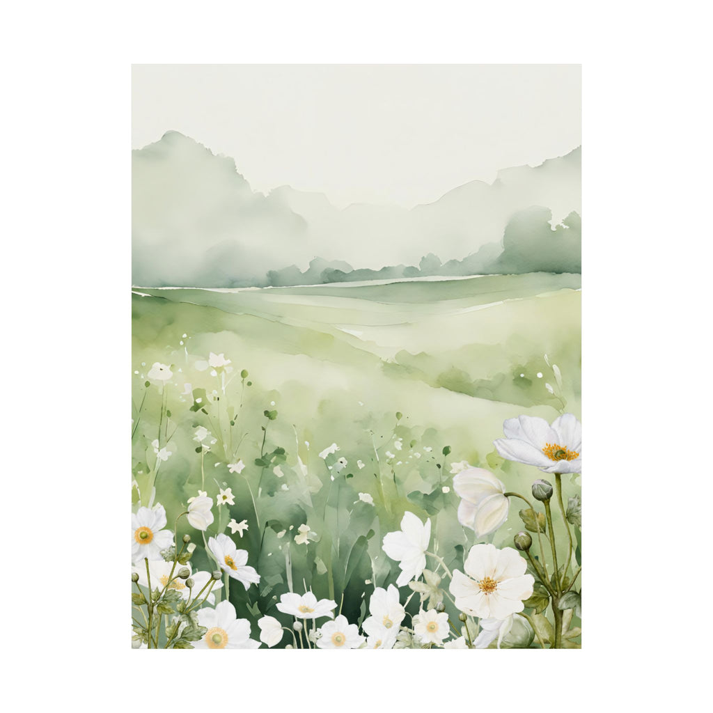 Serene Floral Matte Poster, Botanical Wall Art, Nature Decor, Gift for Nature Lovers, Home Aesthetic 8 x 10, 10 x13