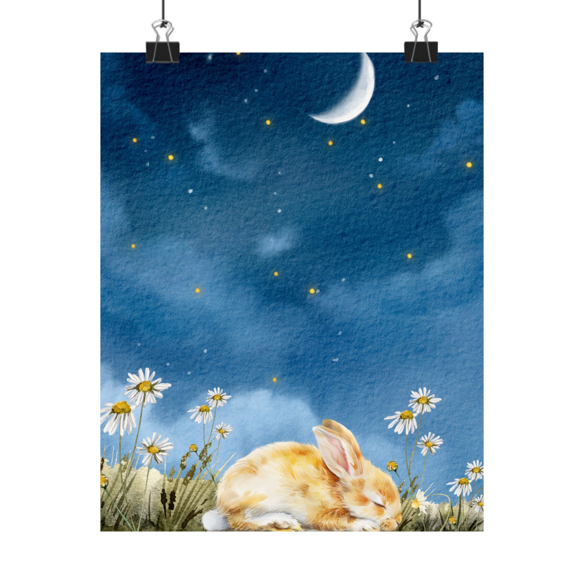 Vertical Poster Sweet Baby Bunny Lullaby Collection 8 x10, 11 x14, 12  x 16