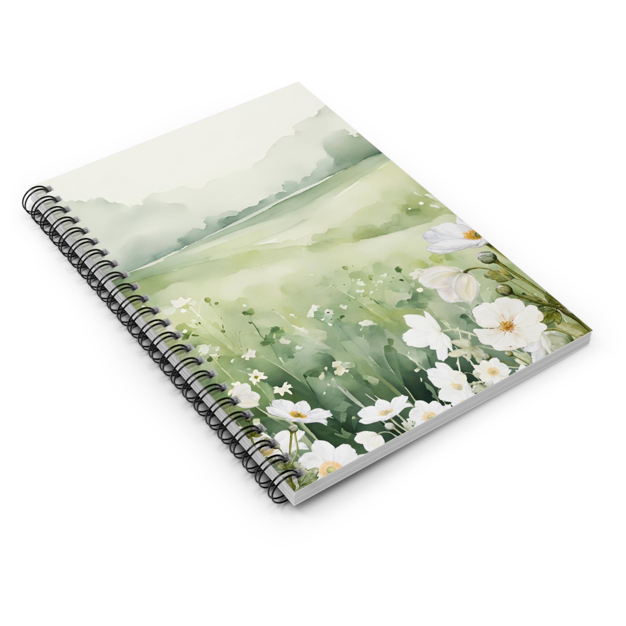 Elegant Floral Spiral Notebook - Ruled Lines | Journal for Nature Lovers, Gift for Students, Art Sketchbook, Writing Diary