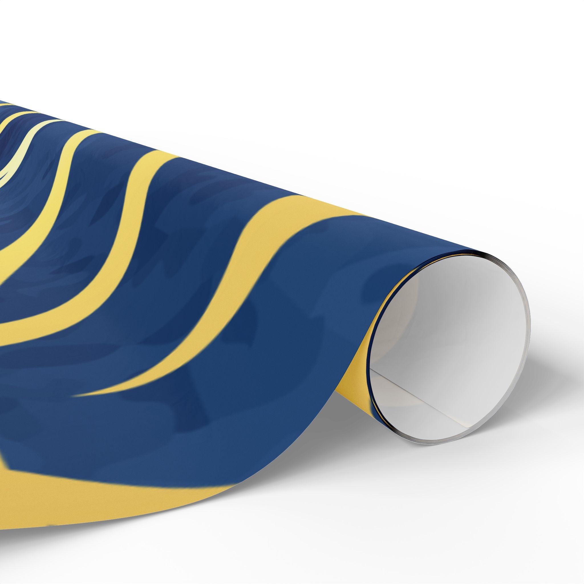 Wrapping Papers - Elegant Navy Blue and Gold Geometric Design