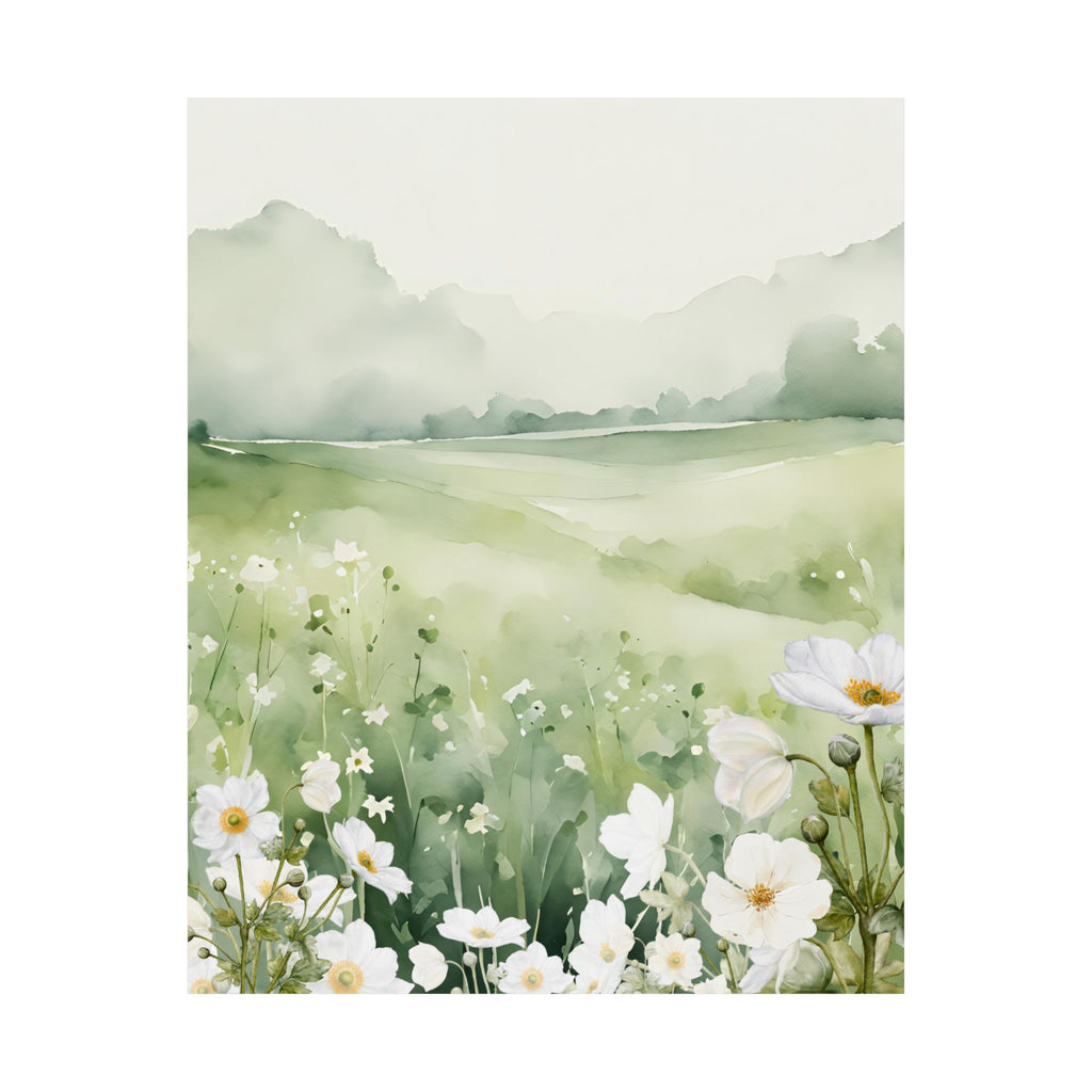 Serene Floral Matte Poster, Botanical Wall Art, Nature Decor, Gift for Nature Lovers, Home Aesthetic 8 x 10