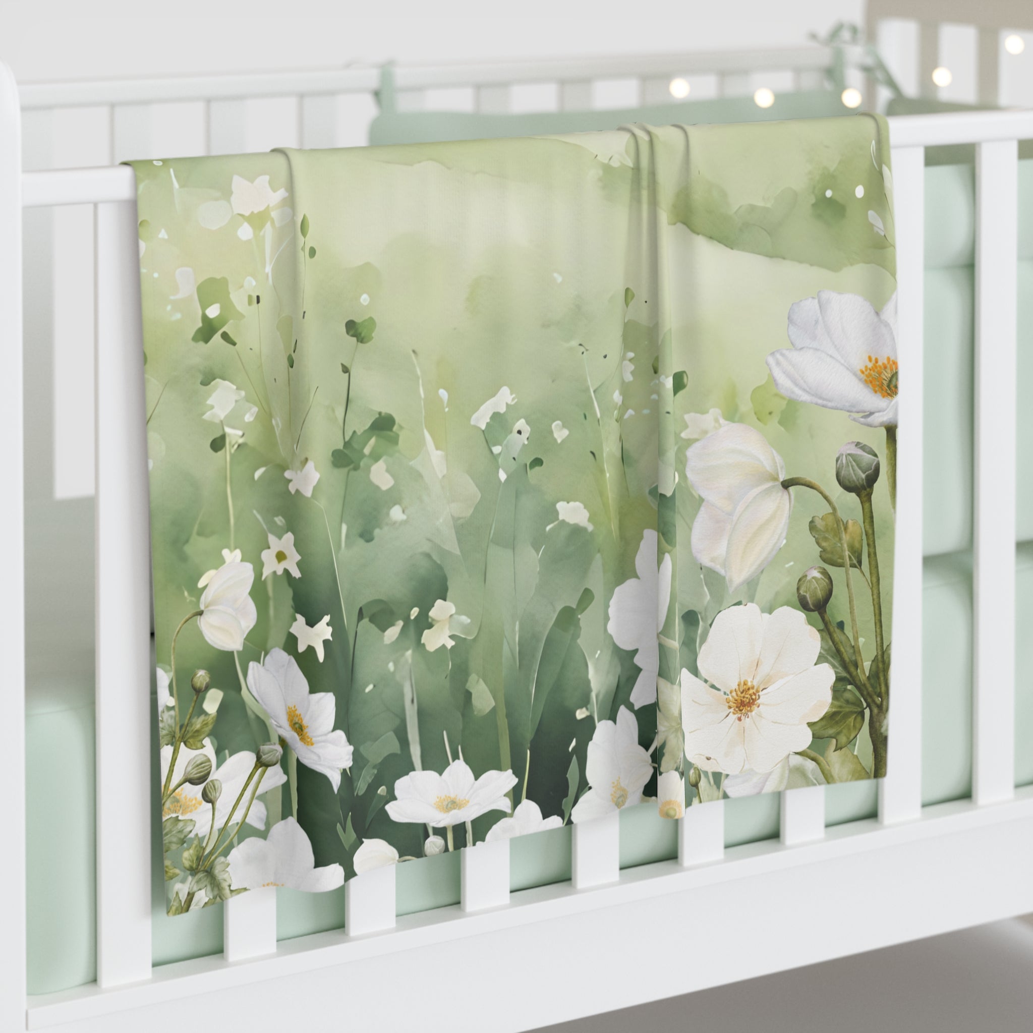Serene Floral Baby Swaddle Blanket - Soft and Cozy for Newborns