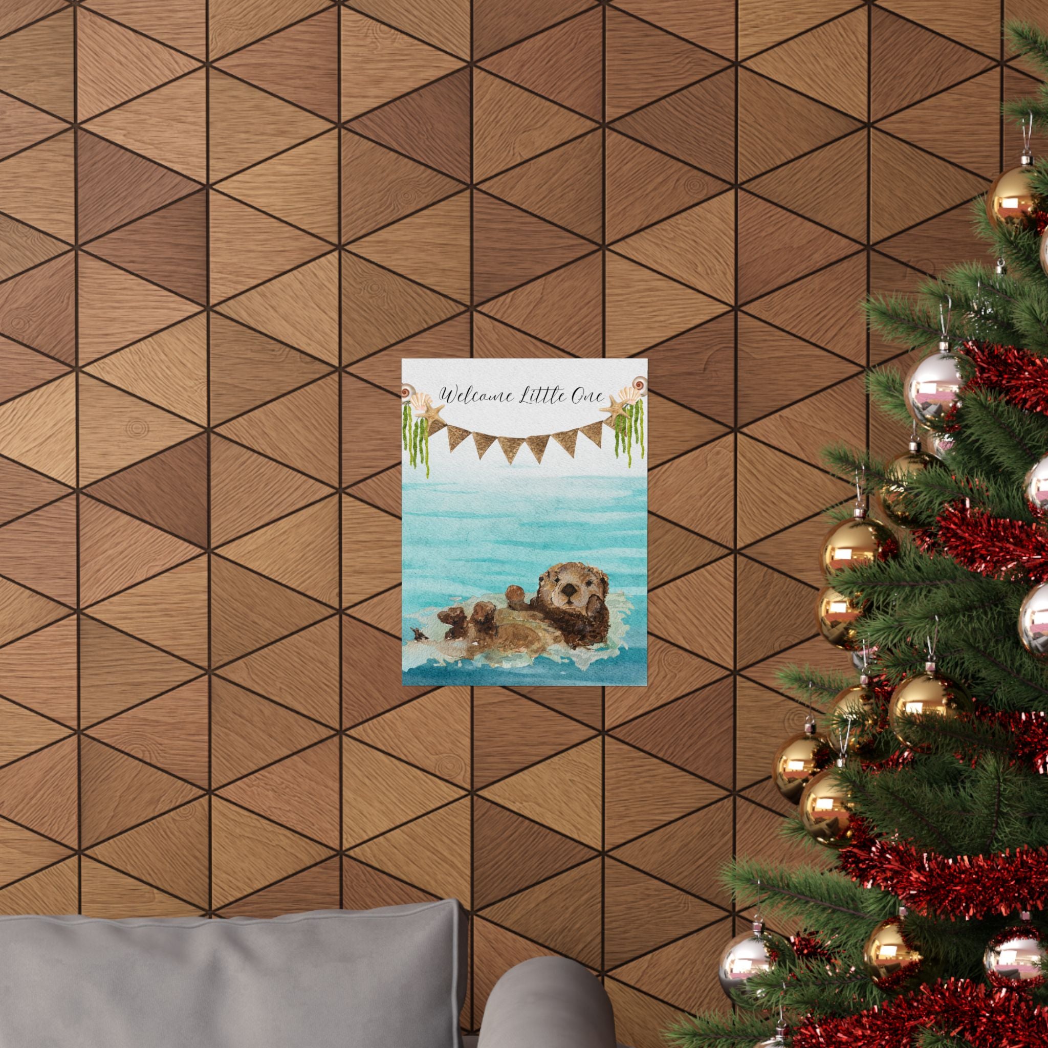 Vertical Poster - Otter Welcome for Little Ones 8 x 10, 11 x 14, 12 x 16