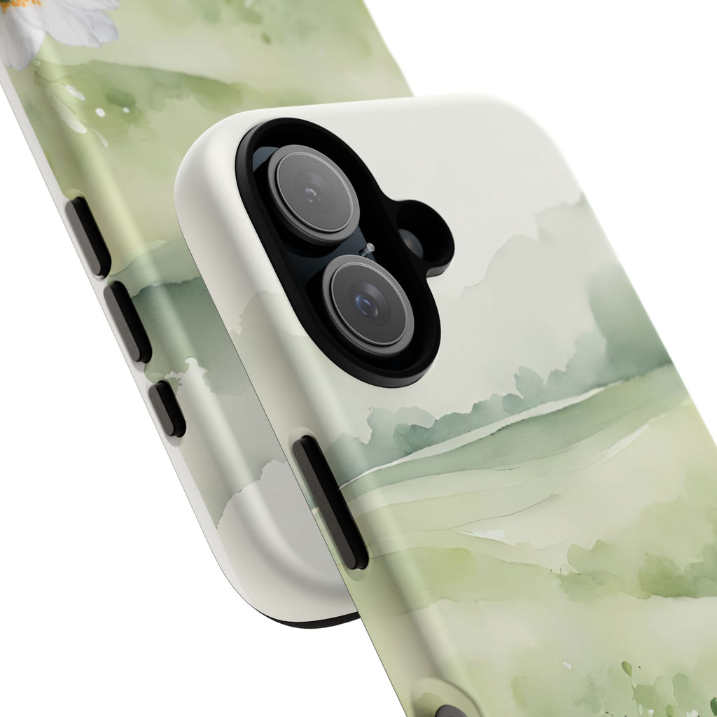 Phone Case - Soft Serene Landscape with White Flowers