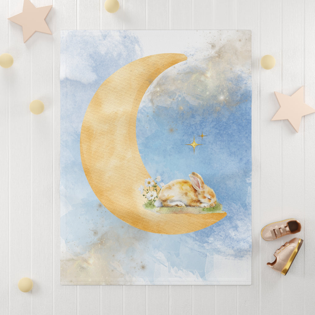 Celestial dreams Rabbit Soft Fleece Baby Blanket