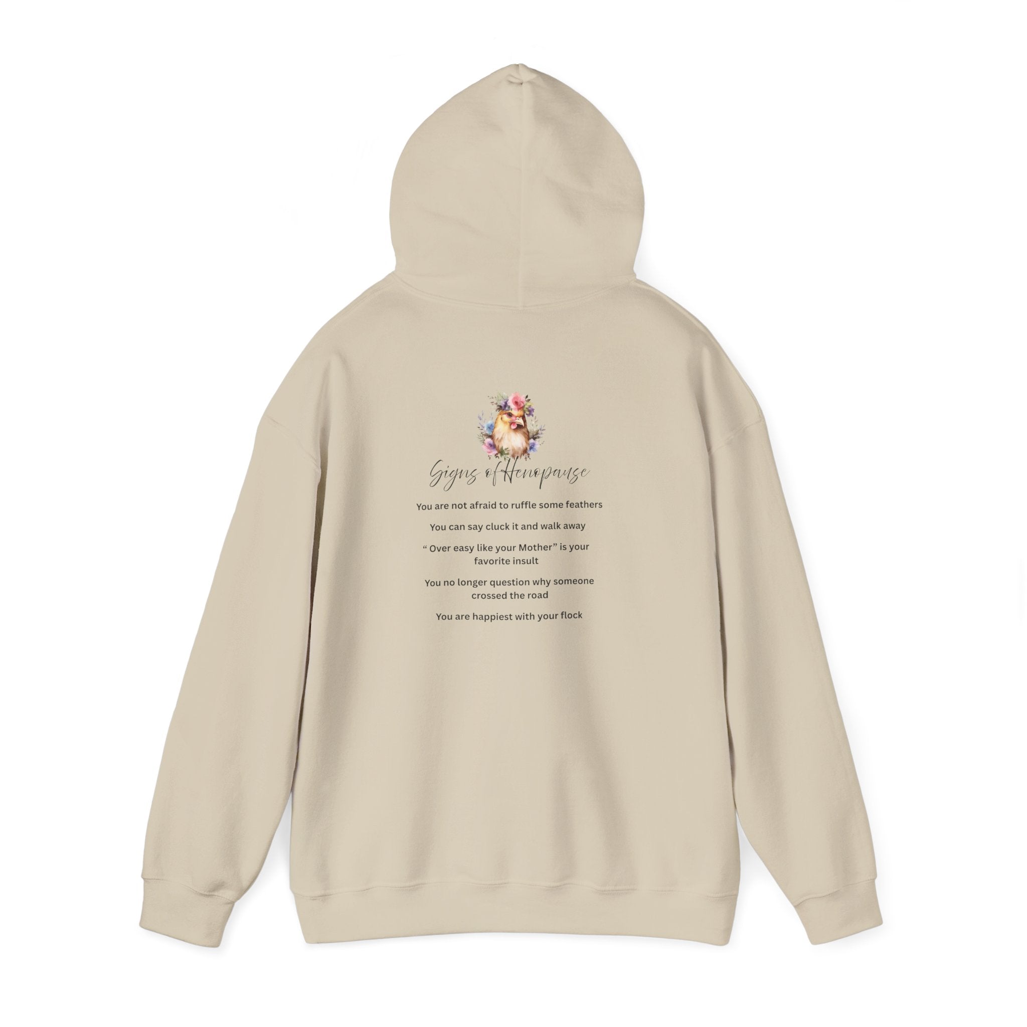 Hooded Sweatshirt Signs of Henopause Funny Menopause Reference