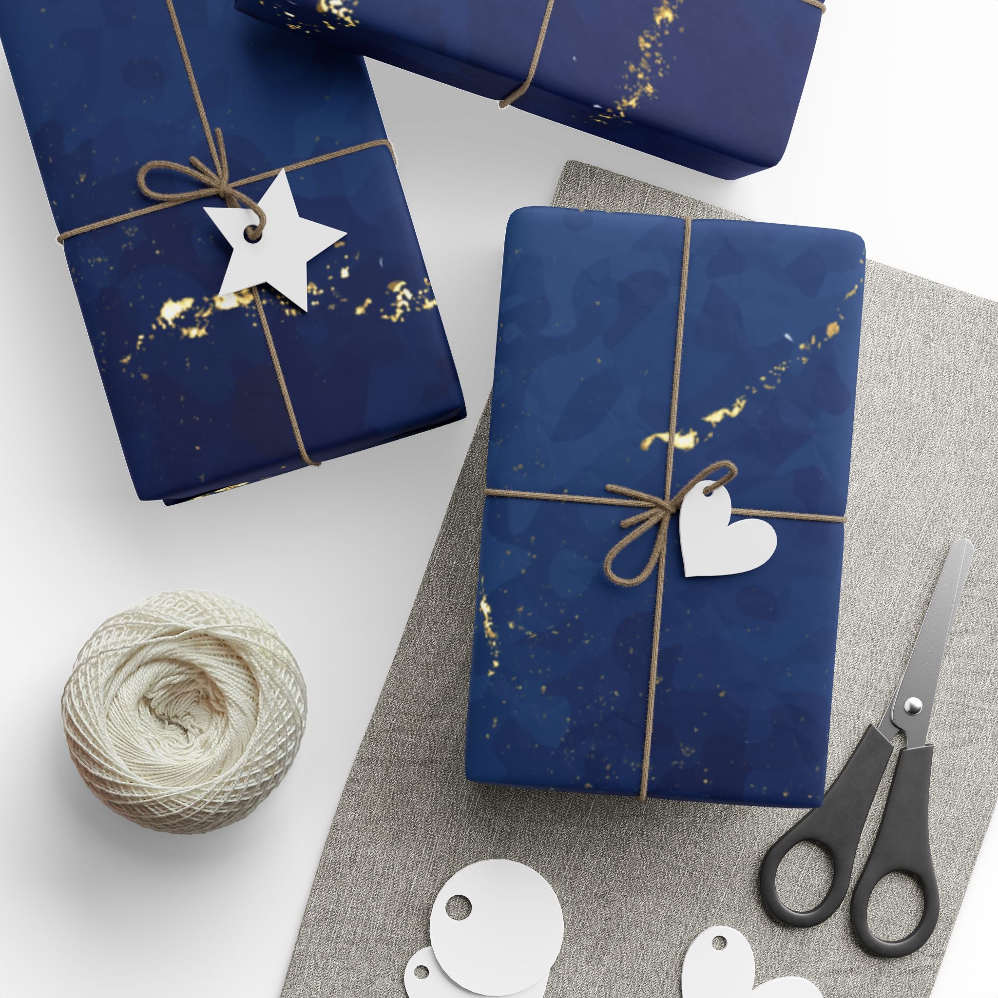 Elegant Gold-Accented Wrapping Paper for Special Occasions