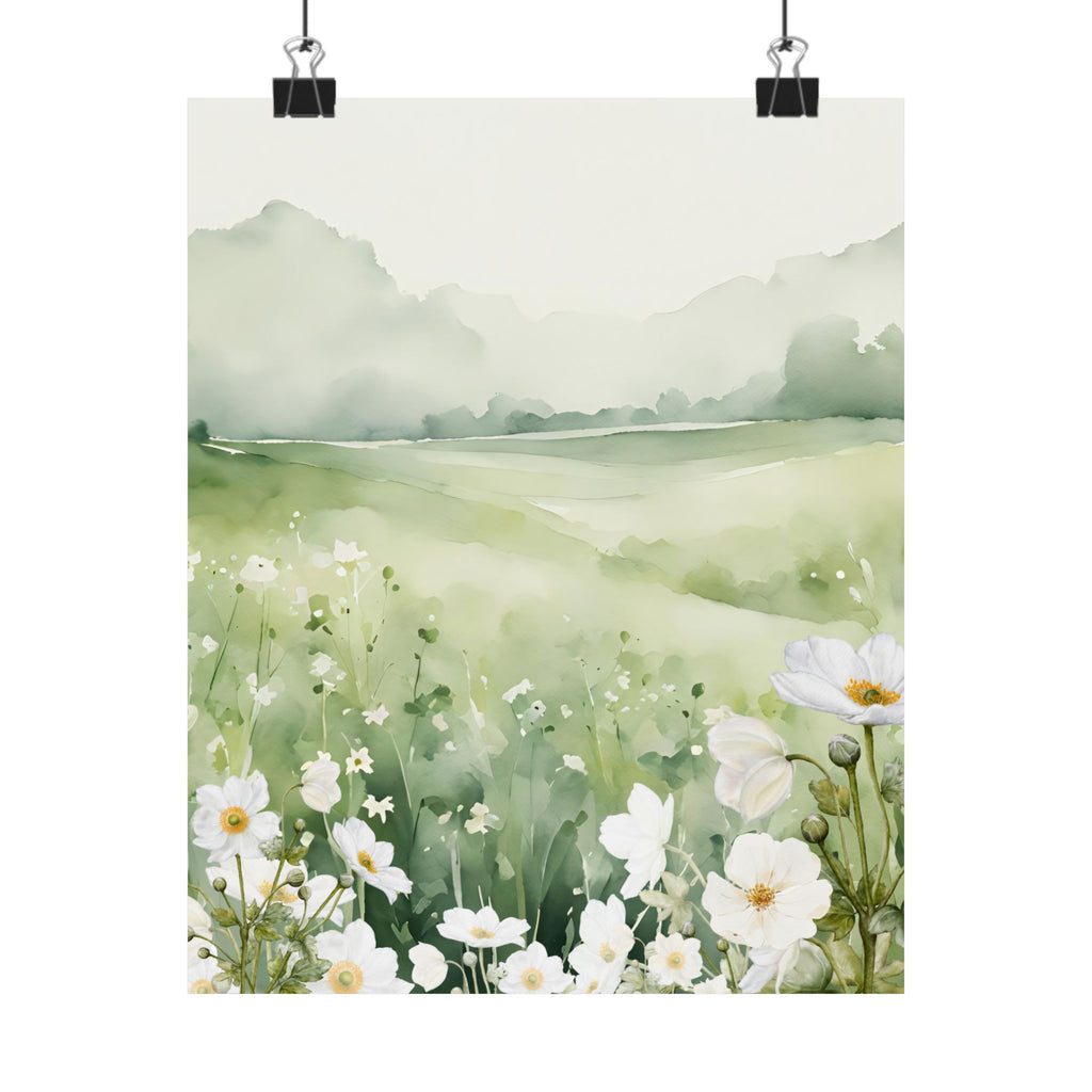 Serene Floral Matte Poster, Botanical Wall Art, Nature Decor, Gift for Nature Lovers, Home Aesthetic 8 x 10