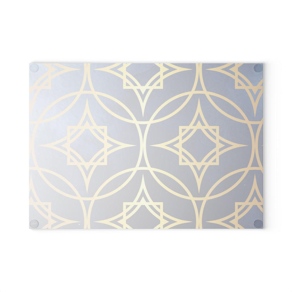 Elegant Geometric Glass Cutting Board - Perfect for Entertaining and Gift-Giving