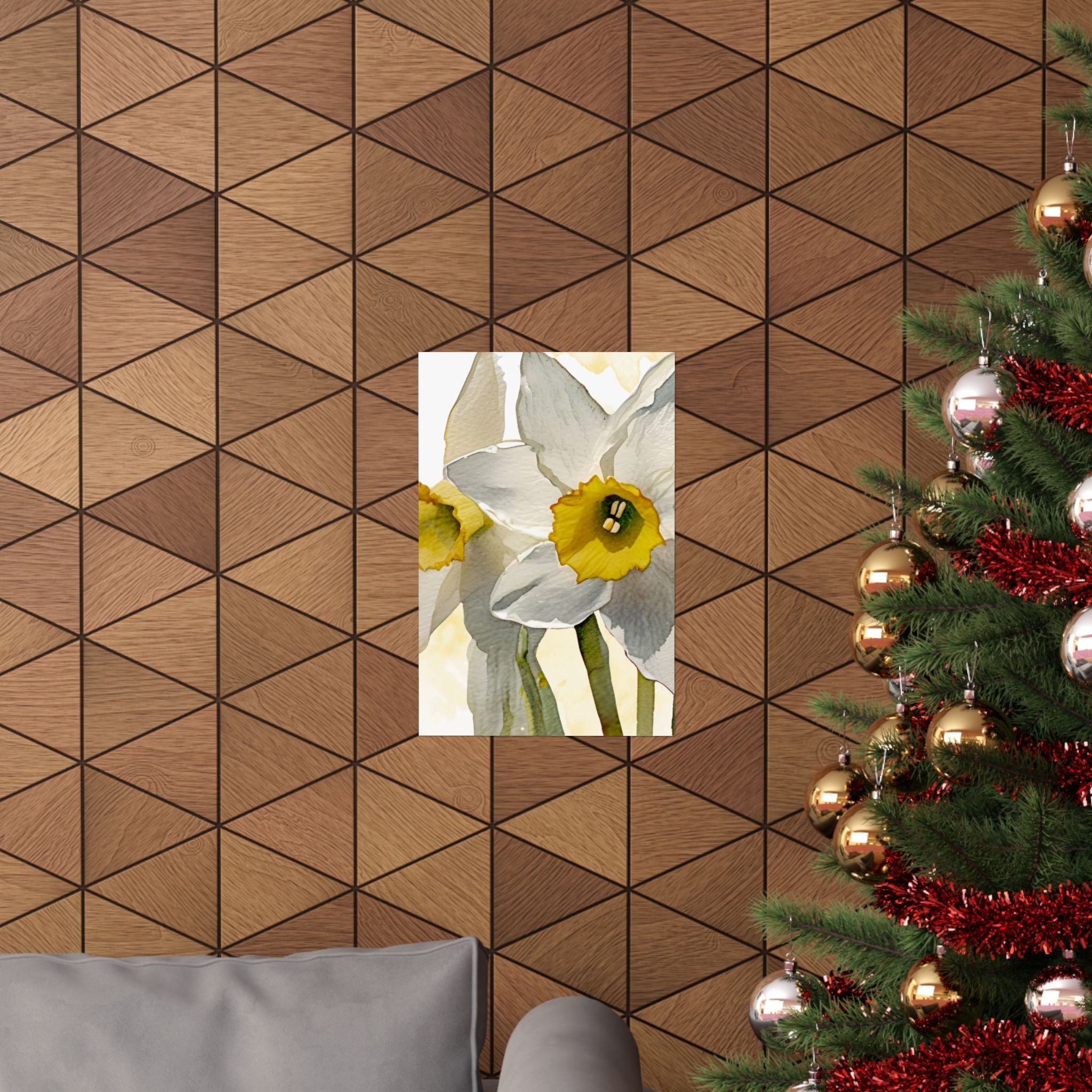 Vertical Poster - Watercolor Daffodils multiple sizes